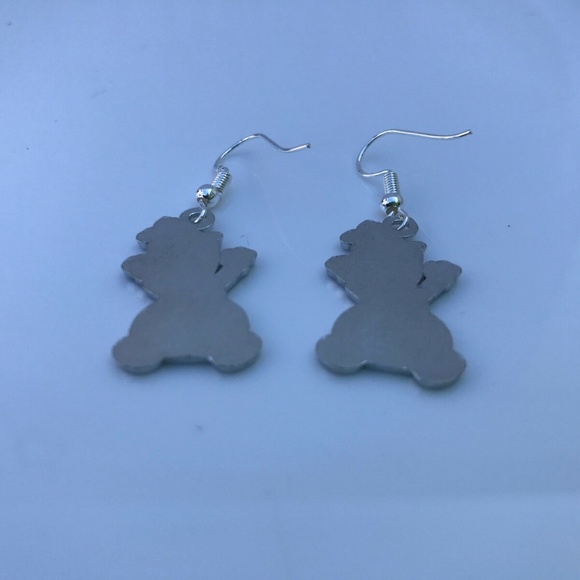 Christmas Women Earring Silver Plated Hook Snowman - Picture 7 of 7